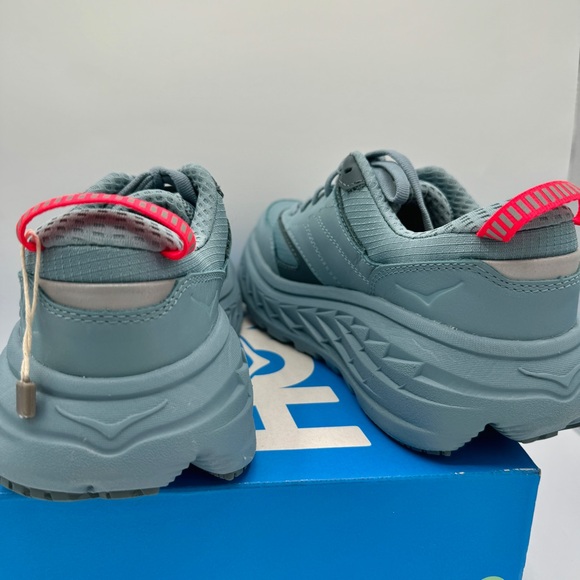 NWT Hoka Bondi L Leather GTX GoreTex U Unisex Stone Goblin Blue Cushioned Shoes - Picture 5 of 16